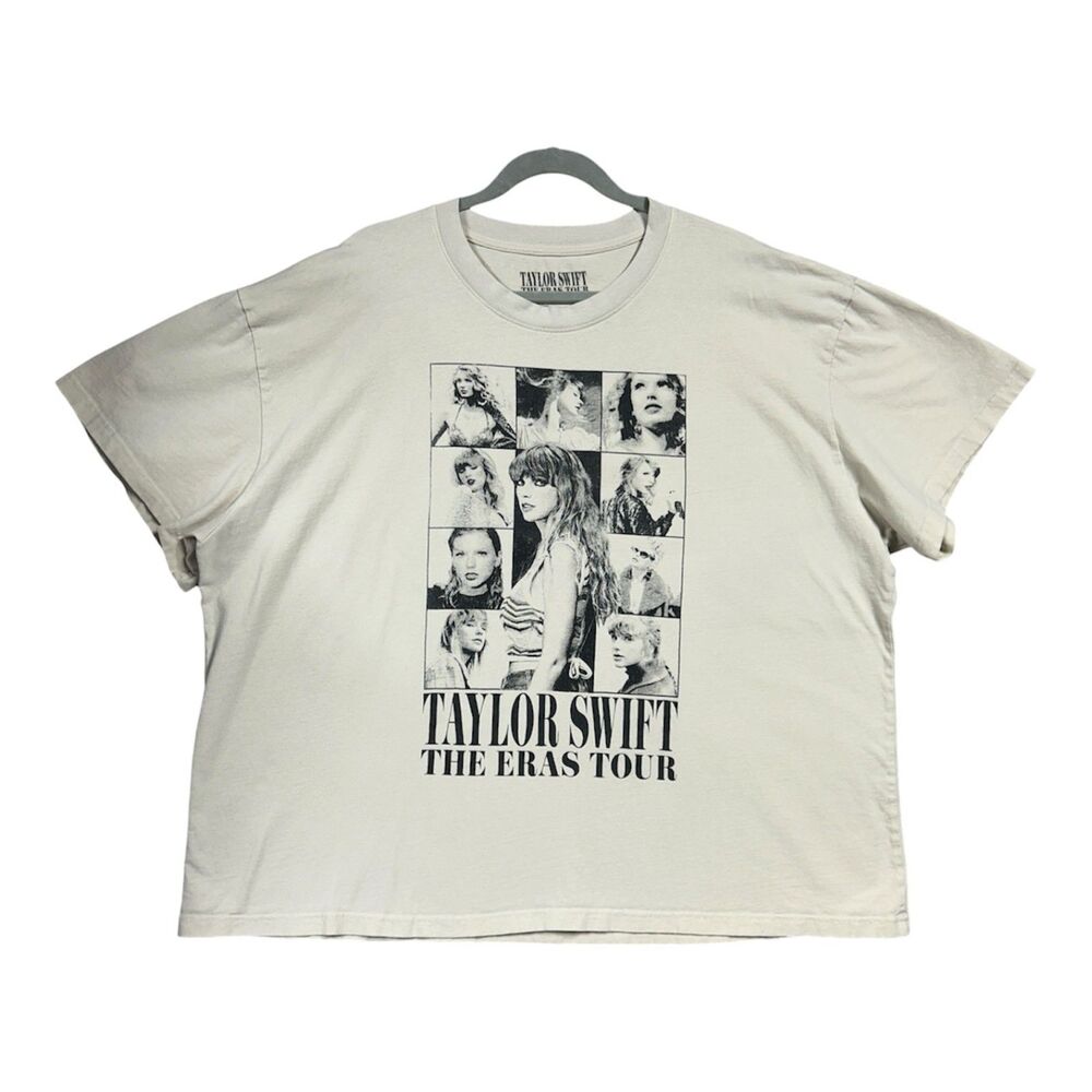 Taylor Swift The Eras Tour Tee Shirt Sz XXL Cream